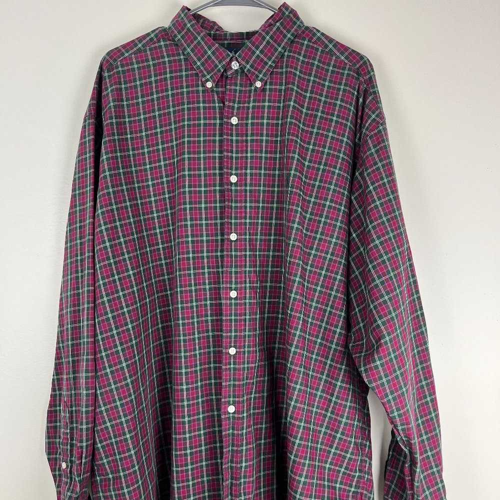 RALPH LAUREN MEN'S LONG SLEEVE POLO SIZE XXL BLACK MULTICOLOR
